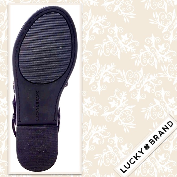 Donated WNC ~ Lucky Brand Anisha Gladiator-Styled Sandal in Black - Picture 7 of 8